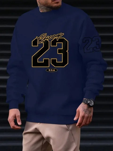 Men’s Letter Print Fleece Sweatsuit Set