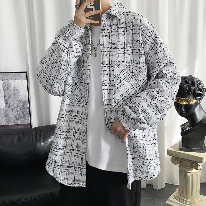 Men’s Retro Hong Kong Style Jacket – Spring & Autumn Casual Coat with Personality