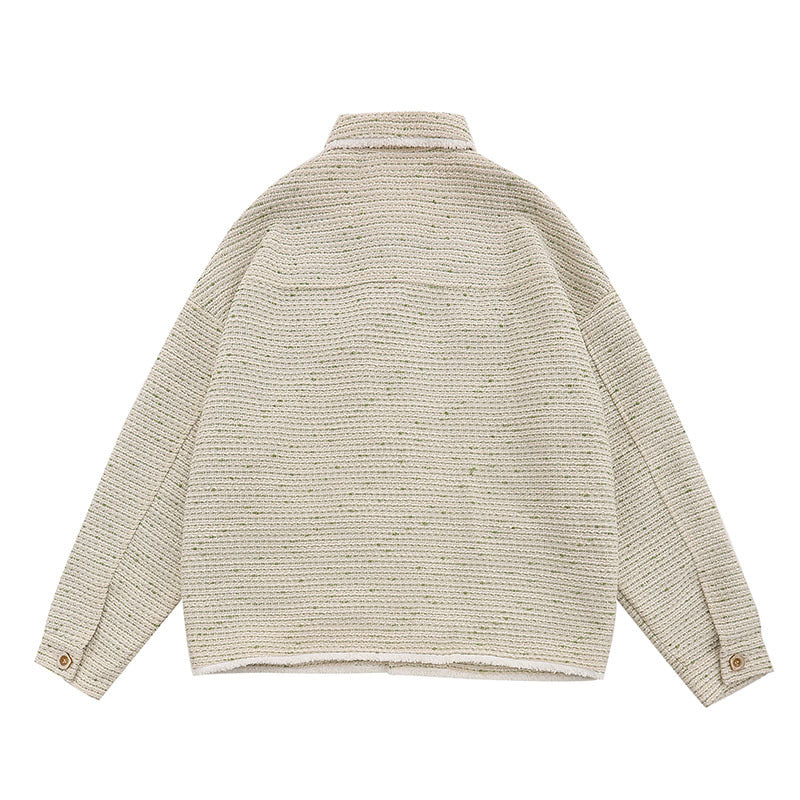 Vintage Knitted Jacket for Men & Women – Retro Unisex Knitwear Cardigan, Casual Warm Sweater Coat