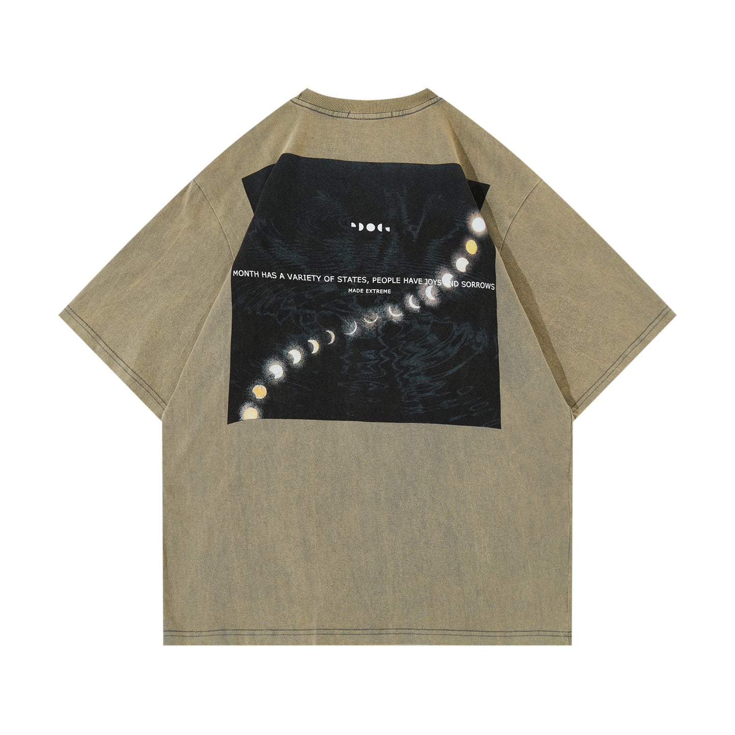 Retro Street Style Letter Print Men’s Short Sleeve T-Shirt Casual Urban Tee