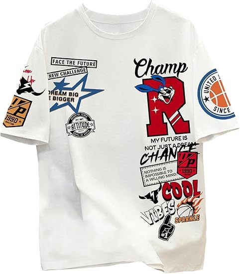 Men’s Vintage 3D Graphic T-Shirt – Retro American Streetwear Style