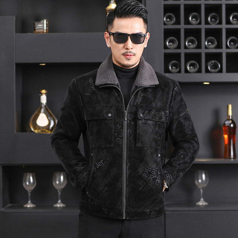 Men’s Stand Collar Leather Jacket – Casual Fashion Motorcycle Style Coat