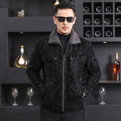 Men’s Stand Collar Leather Jacket – Casual Fashion Motorcycle Style Coat