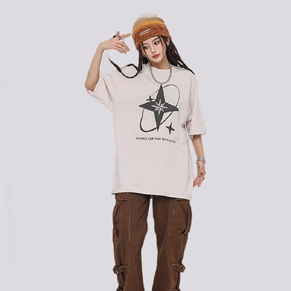 Women’s Loose Fit Cotton T-Shirt – Casual Round Neck Short Sleeve Tee