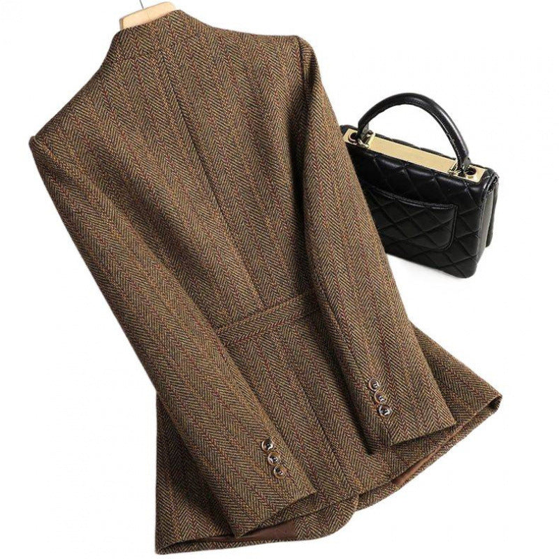 Elegant Women’s Wool Blazer – Tailored Sophisticated Office & Formal Jacket