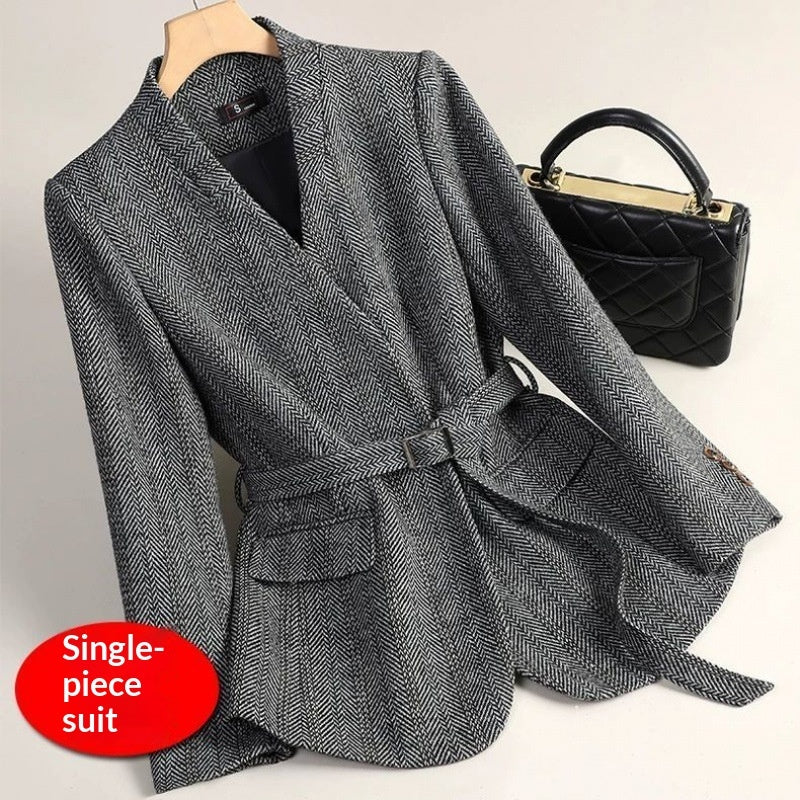 Elegant Women’s Wool Blazer – Tailored Sophisticated Office & Formal Jacket