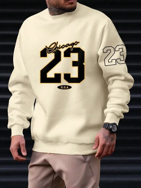 Men’s Letter Print Fleece Sweatsuit Set