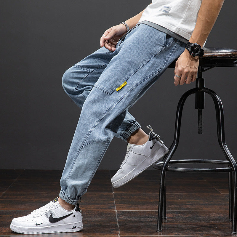 Men’s Loose Fit Cargo Jeans – Casual Spring Street Style Denim Pants