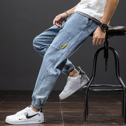 Men’s Loose Fit Cargo Jeans – Casual Spring Street Style Denim Pants