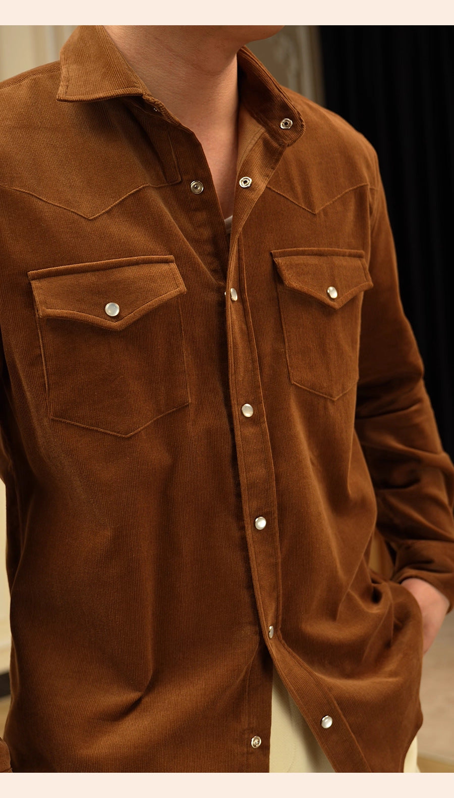 Men’s Casual Business Shirt – 100% Pure Cotton Lampwick Weave, Comfortable Everyday Office & Smart Casual Wear