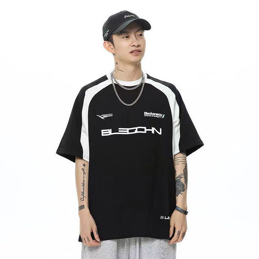 Men's Vintage American Streetwear Short Sleeve Shirt