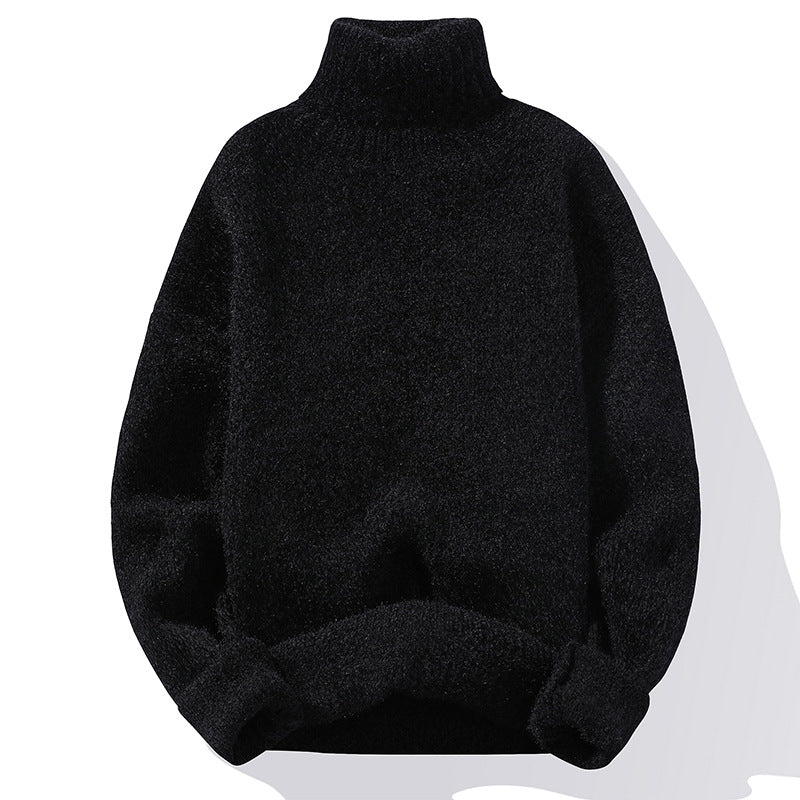 Men’s Thick Pullover Sweater – Slim Fit Soft Knit Winter Layering Top