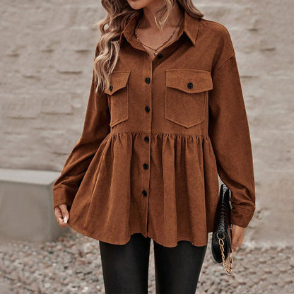 Women’s Long Sleeve Cardigan Jacket – Smart Casual Office Commuter Coat