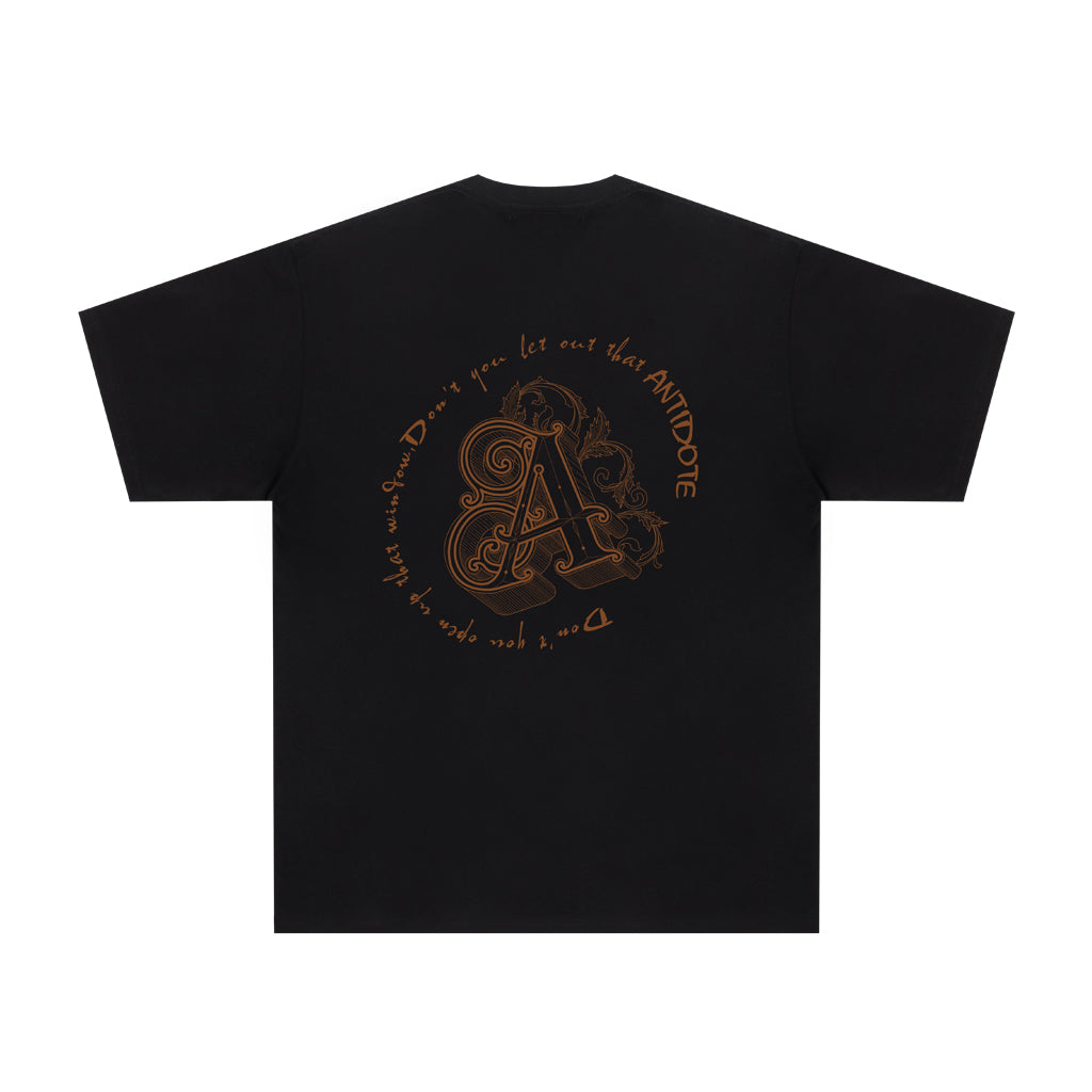 Unisex Angel Print T-Shirt – Black & White Couple Short Sleeve Graphic Tee