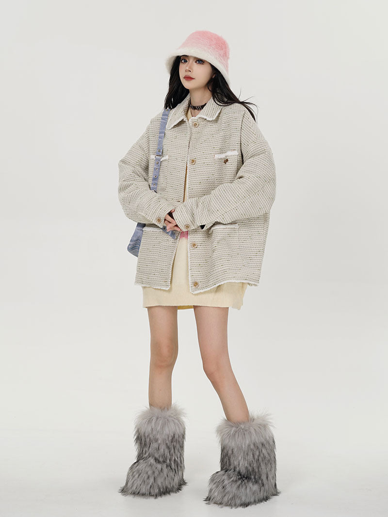 Vintage Knitted Jacket for Men & Women – Retro Unisex Knitwear Cardigan, Casual Warm Sweater Coat