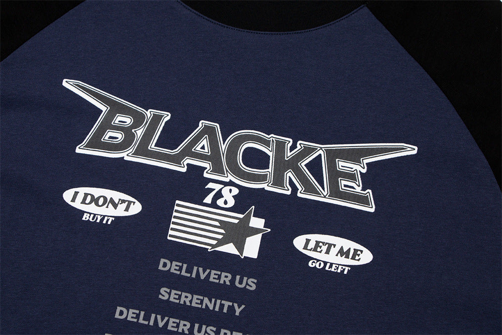 Men’s Trendy Letter Print Cotton T-Shirt – Short Sleeve Casual Tee