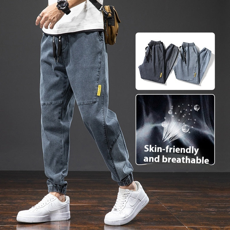 Men’s Loose Fit Cargo Jeans – Casual Spring Street Style Denim Pants