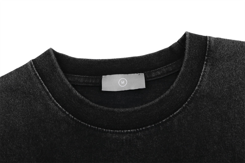 Men’s Fashion Loose Fit Tee – Five-Point Sleeve Round Neck Streetwear Shirt