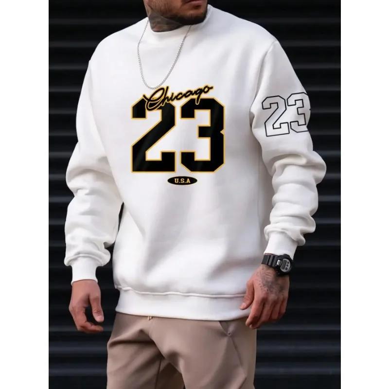 Men’s Letter Print Fleece Sweatsuit Set