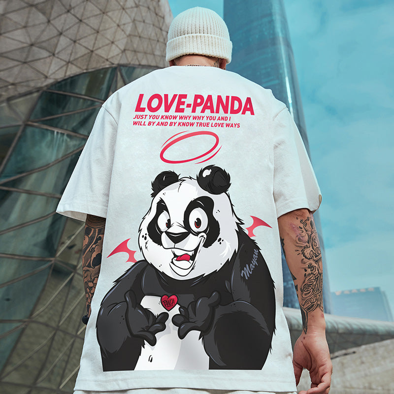 Men’s Year of the Ox Grimace Print T-Shirt – Loose Fit Hip Hop Streetwear Short Sleeve Tee