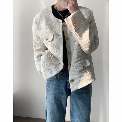 Men’s Loose Vintage Shirt – Single-Breasted Retro Casual Streetwear Top