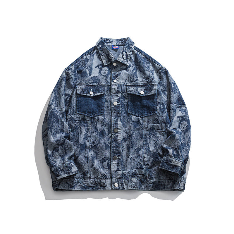 Trendy Women’s Denim Jacket with Character Print