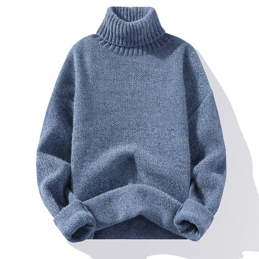 Men’s Thick Pullover Sweater – Slim Fit Soft Knit Winter Layering Top