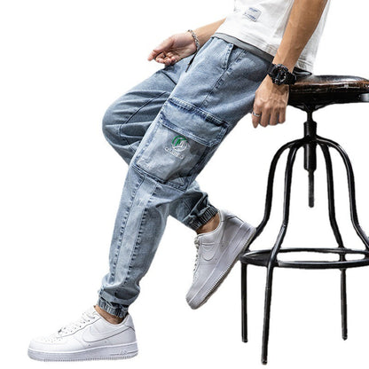 Men’s Loose Fit Cargo Jeans – Casual Spring Street Style Denim Pants