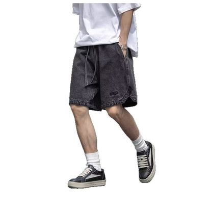 Men’s Denim Shorts Straight-Leg Casual Summer Jean Shorts