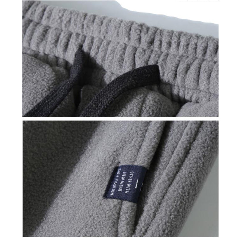 Men’s Warm Polar Fleece Tracksuit – Casual Winter Plus Fleece Set
