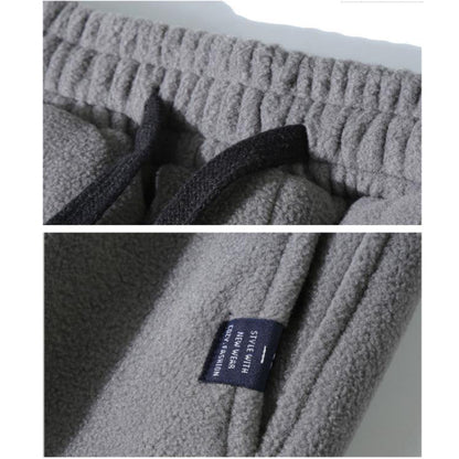 Men’s Warm Polar Fleece Tracksuit – Casual Winter Plus Fleece Set