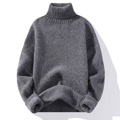 Men’s Thick Pullover Sweater – Slim Fit Soft Knit Winter Layering Top