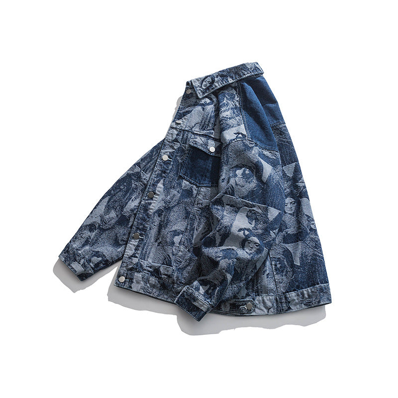 Trendy Women’s Denim Jacket with Character Print