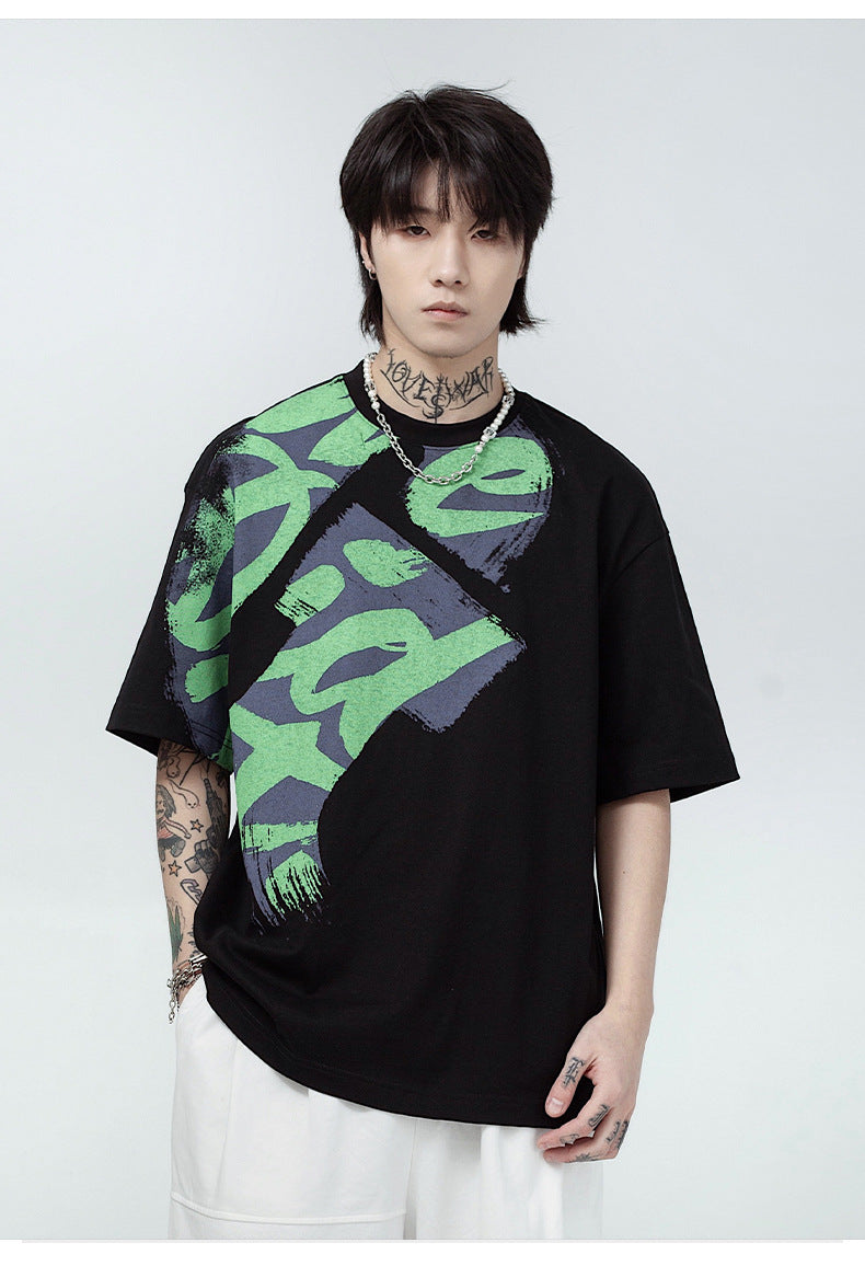 Men’s Fashion Loose Fit T-Shirt – Half Sleeve Casual Street Style