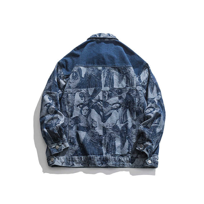 Trendy Women’s Denim Jacket with Character Print