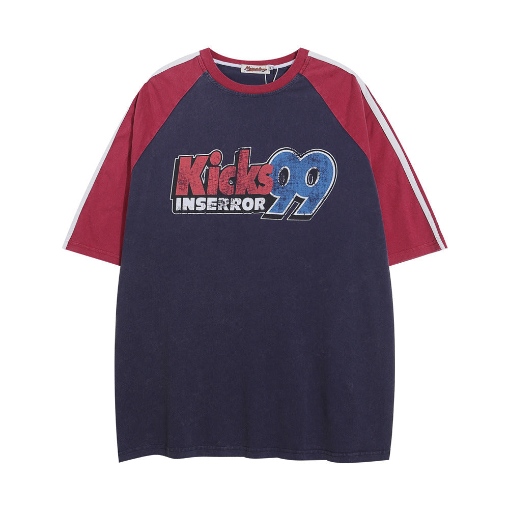 Women’s Casual Lettering T-Shirt – Stylish Loose Fit Round Neck