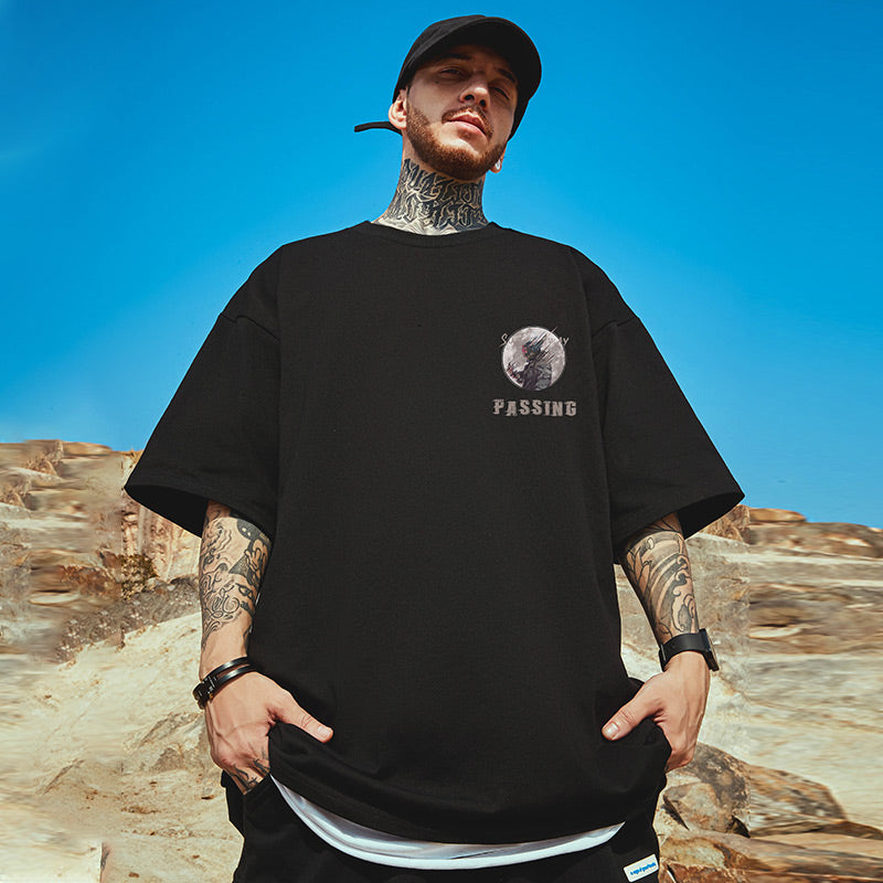 Men’s Loose Fit Streetwear T-Shirt – Trendy Oversized Casual Tee