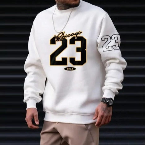 Men’s Letter Print Fleece Sweatsuit Set