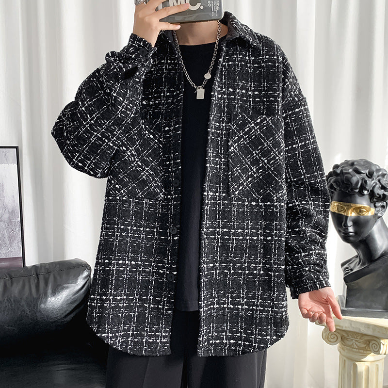 Men’s Retro Hong Kong Style Jacket – Spring & Autumn Casual Coat with Personality
