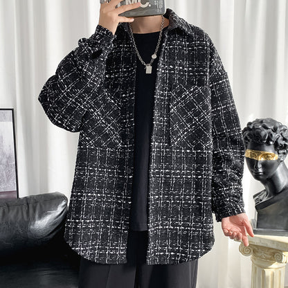 Men’s Retro Hong Kong Style Jacket – Spring & Autumn Casual Coat with Personality