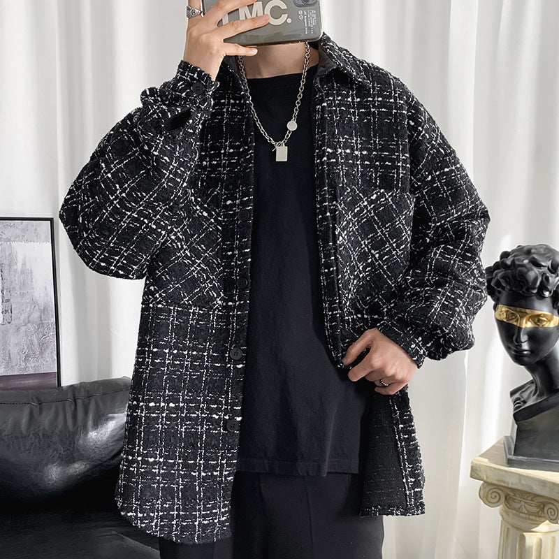 Men’s Retro Hong Kong Style Jacket – Spring & Autumn Casual Coat with Personality