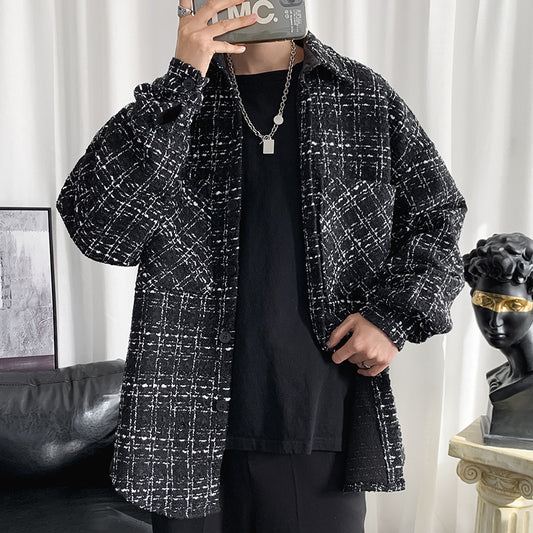 Men’s Retro Hong Kong Style Jacket – Spring & Autumn Casual Coat with Personality