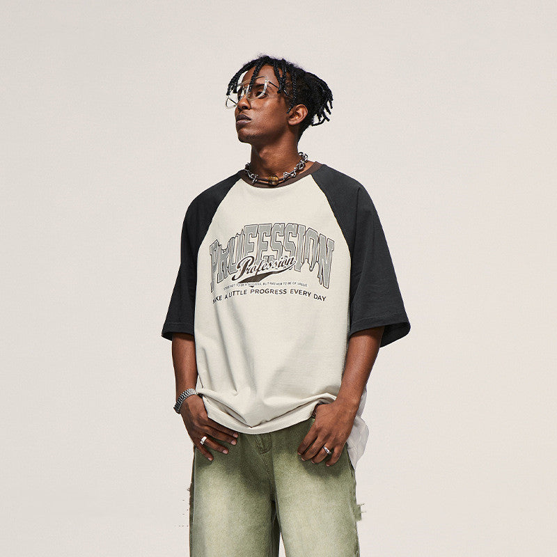 Unisex Letter Print Graphic T-Shirt – Trendy Casual Top for Men & Women”