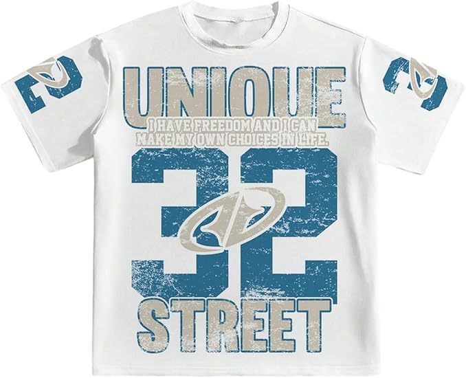 Men’s Vintage 3D Graphic T-Shirt – Retro American Streetwear Style