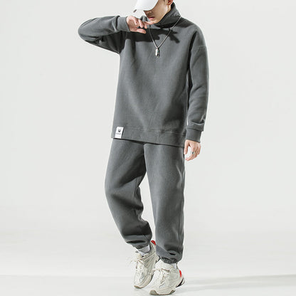 Men’s Warm Polar Fleece Tracksuit – Casual Winter Plus Fleece Set