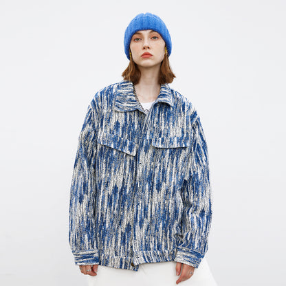 Women’s Tie-Dye Gradient Jacket – Casual Streetwear Hoodie Coat