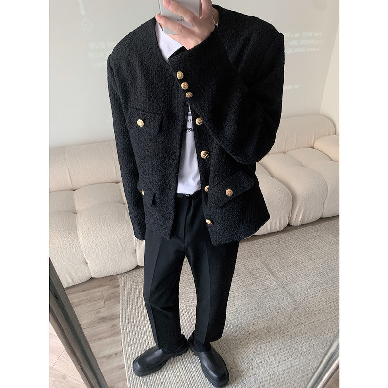 Men’s Loose Vintage Shirt – Single-Breasted Retro Casual Streetwear Top