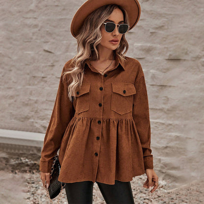 Women’s Long Sleeve Cardigan Jacket – Smart Casual Office Commuter Coat