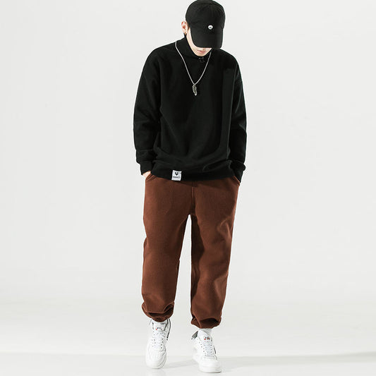 Men’s Warm Polar Fleece Tracksuit – Casual Winter Plus Fleece Set