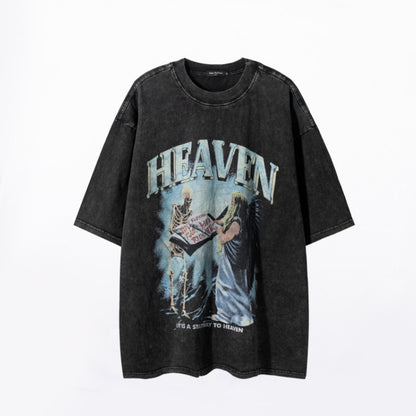 Men’s Skull Print Graphic T-Shirt – Casual Short Sleeve Cotton Tee